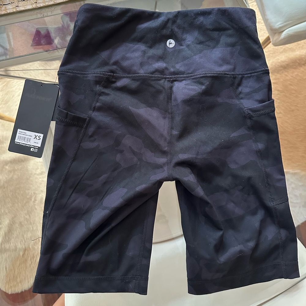 90 Degree By Reflex Navy Camouflage Shorts